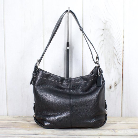 COACH Pebbled Hobo Shoulder Single Handle Bag